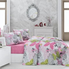 Cuvertura de pat, Victoria, Belinda, 160x230 cm, 100% bumbac, 260 gr/m², multicolor
