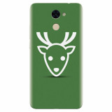 Husa silicon pentru Huawei Y7 Prime 2017, Minimal Reindeer Illustration Green