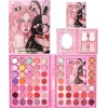 Set farduri 2 in 1 kevin&amp;coco, paleta 62 nuante, mini paleta iluminator tip carte, rezistenta ridicata, 22 x 17 cm, 430 g, multicolor, Flippy