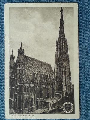 552 - Viena Biserica Sf. Stefan / Wien Stephanskirche / carte postala veche 1915 foto