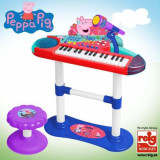Keyboard electronic cu microfon si scaunel Peppa Pig, Reig Musicales