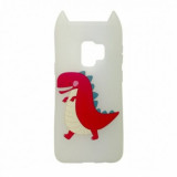 Husa capac silicon Hana Pop Jelly Dino, Samsung G960 Galaxy S9, Transparent Mat Blister