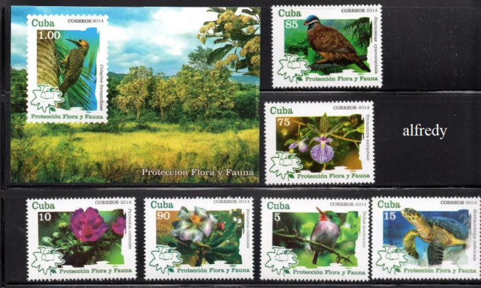 CUBA 2014, Fauna, Flora, serie neuzata, MNH