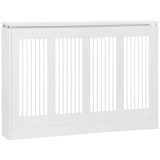 Capac pentru radiator modern din MDF si otel, 120x18x84cm, alb HOMCOM | Aosom Romania