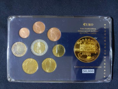 Euro set - Luxemburg 2004 , 8 monede + medal - UNC foto