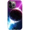 Husa compatibila cu Apple iPhone 14 model Purple Planet, Silicon, TPU, Viceversa
