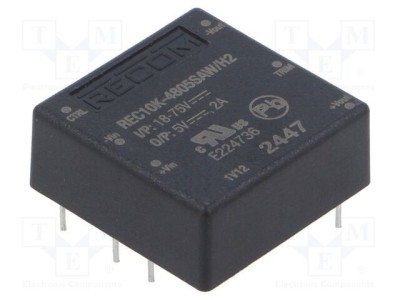 Convertor DC/DC RECOM 10W 18-75V intrare 5V 2A ieșire foto