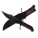 Cumpara ieftin Cutit de vanatoare IdeallStore&reg;, Pilgrim Dagger, 33 cm, otel inoxidabil, negru, husa inclusa