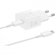 Incarcator Retea cu Cablu USB-C, 25W, 3A, 1 X USB-C, Alb