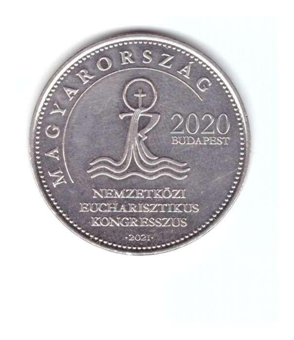 Moneda Ungaria 50 forint/forinti 2021 International Eucharistic Congress, stare foarte buna, cu luciu