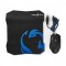 Set Mouse Gaming cu fir +Mouse Pad 1600 DPI 6 butoane Nedis