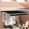 Cortina Retractabilă Negru 300 x 250 cm Material textil, Metal