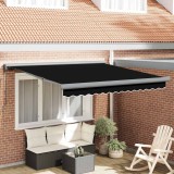 Marchiză manuală retractabilă neagră 300x250 cm