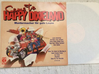 come to happy dixieland various disc vinyl lp compilatie louis armstrong chris barber jazzband muzica jazz blues K tel 1980 NM foto