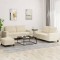 vidaXL Set de canapele, 3 piese, crem, material 3201892
