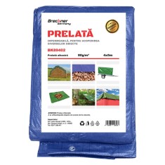 Prelata cu ochiuri de prindere 80g m2 albastra 4x5m
