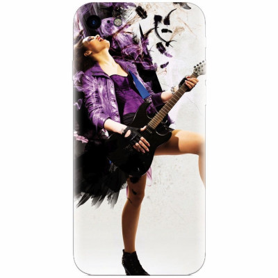 Husa silicon pentru Apple Iphone 5 / 5S / SE, Rock Music Girl foto
