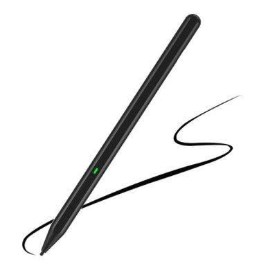 Stylus Pen pentru Tableta Microsoft Surface, Palm Rejection, Tilt Sensitivity, Side Adsorption, 90mAh - Techsuit (C581-C) - Black foto