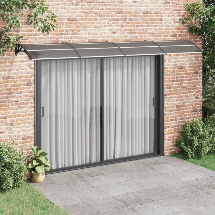 vidaXL Copertină de ușă, negru, 400x80 cm, policarbonat