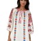 Bluza dama tip ie 257 alb optic/rosu , marimea 2XL