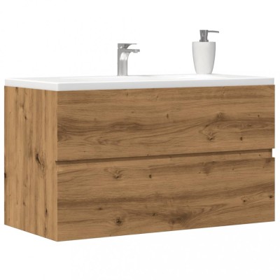 vidaXL Dulap de chiuvetă stejar artizanal 90x38,5x45 cm lemn prelucrat foto