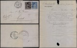 France 1881 Postal History Rare Cover + Content Tours to Ghent Belgium D.554