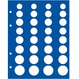 Folie blister si intercalare albastra pentru 4 seturi de monede euro in capsule