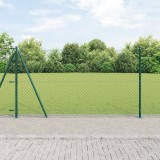 VidaXL Set de St&acirc;lpi de Gard Argintiu 25 x 1.2 m Oțel Galvanizat
