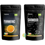 Pachet Turmeric (Curcuma) Pulbere Ecologica/Bio 125g + Ghimbir Pulbere Ecologica/Bio 60g