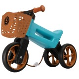 Bicicleta fara pedale cu cosulet pentru ghidon, 2 in 1, 18+ luni, pneuri si manere de cauciuc, 4 nivele de reglaj pe inaltime, Funny Wheels Rider Supe