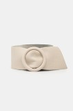 Answear Lab curea de piele culoarea bej