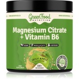 GreenFood Nutrition Magnesium Citrate + Vitamin B6 pulbere pentru susținerea funcționării normale a sistemului nervos, a mușchilor, a dinților și pent