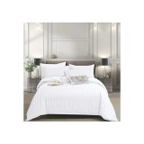 Cumpara ieftin Lenjerie de Pat Dublu cu Elastic Bumbac Damasc 6 Piese, Alb - CPL346