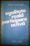 Eduard Eisenburger - Egalitate reala-participare activa