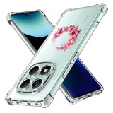 Husa antisoc pentru xiaomi redmi note 14 pro 4g / poco f7, airbag, pink wreath 1, clear