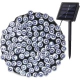 Cumpara ieftin Instalatie Solara de Gradina 10 metri cu 100 LED ALB RECE