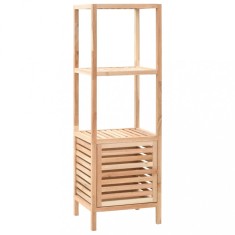vidaXL Dulap depozitare baie, 39,5x35,5x123 cm, lemn de nuc masiv 247099 foto
