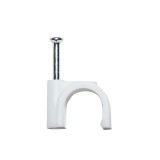 Cleme cu cui 10 mm pentru fixare cablu, set 100 buc, Breckner