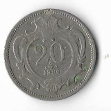 Moneda 20 heller 1894 - Austria, Europa, Cupru-Nichel
