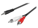 Cablu Audio Jack 3.5mm la RCA 20m Negru