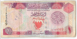 Bancnota 1 dinar 1998 - Bahrain, putin rupta