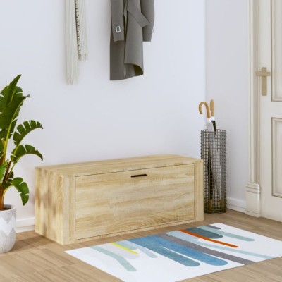 Gossi pantofar de perete, stejar sonoma, 100x35x38 cm lemn prelucrat foto