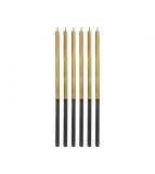 Set 6 Lumanari aniversare Platinum Gold 14,5 cm