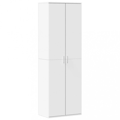 Dulap inalt, alb, 60x35x180 cm, lemn prelucrat foto