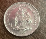 C50 - Moneda foarte veche - Bahamas - 20 centi - 2000, America de Nord