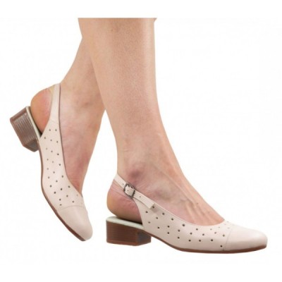 Pantofi dama casual din piele naturala Nud - NA252NUDP foto