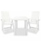 vidaXL Set mobilier bistro, 3 piese, alb, plastic 275073