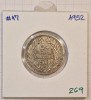 269, Liban, Lebanon, 50 Qirshā/ Piastres, 1952, KM#17, argint, buna, Asia