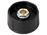 Buton rotativ negru ABS 6mm &Oslash;31x15,5mm