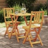 vidaXL Set Bistro 3 Piese Lemn Masiv Acacia